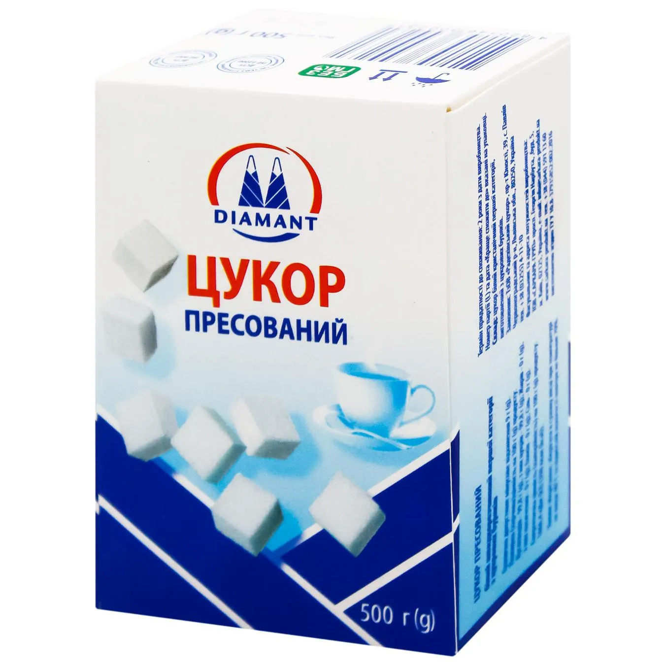 Цукор Діамант пресований швидкорозчинний 500г к/у - Фото 1