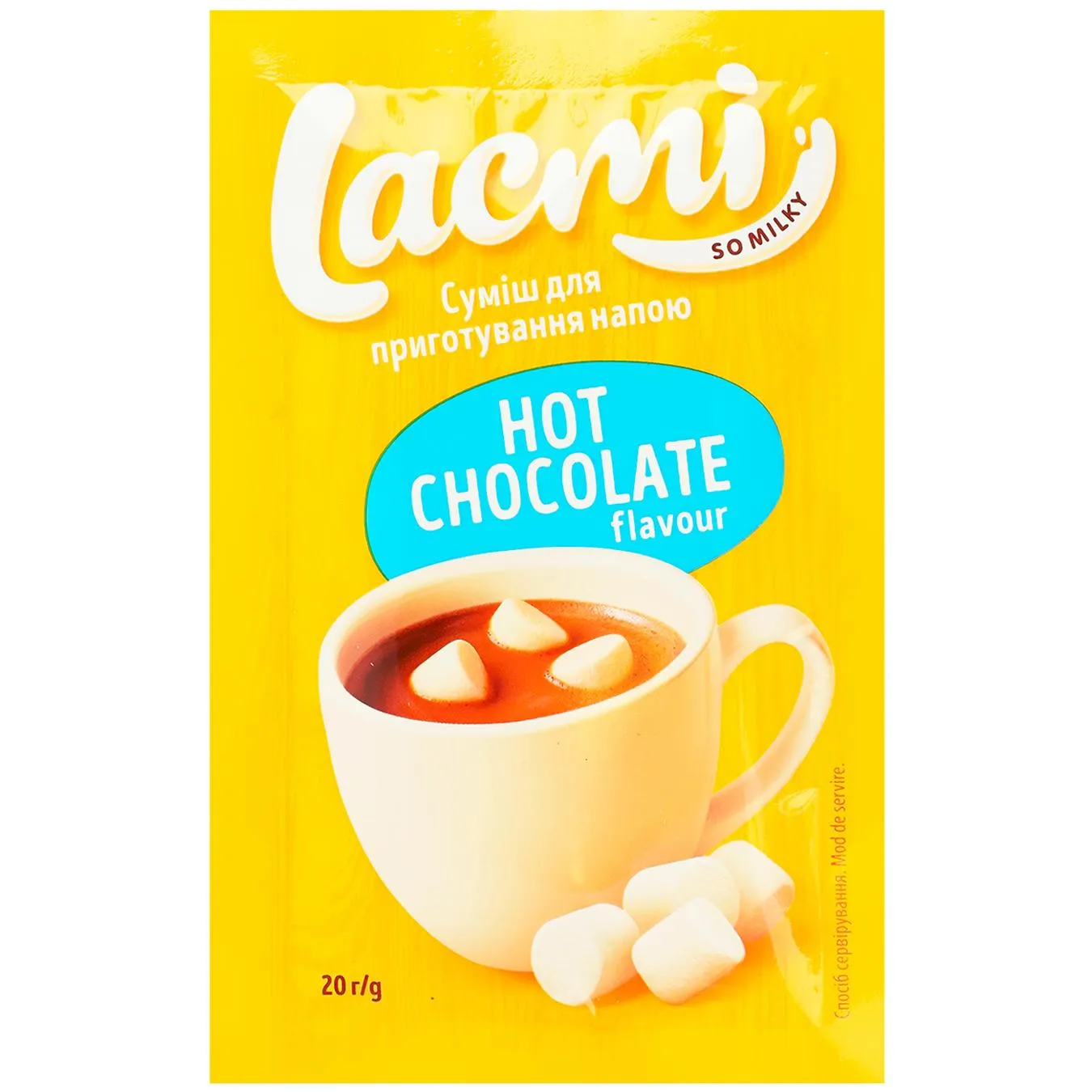 Напій розчинний Roshen Lacmi Гарячий шоколад 20г м/у - Фото 1