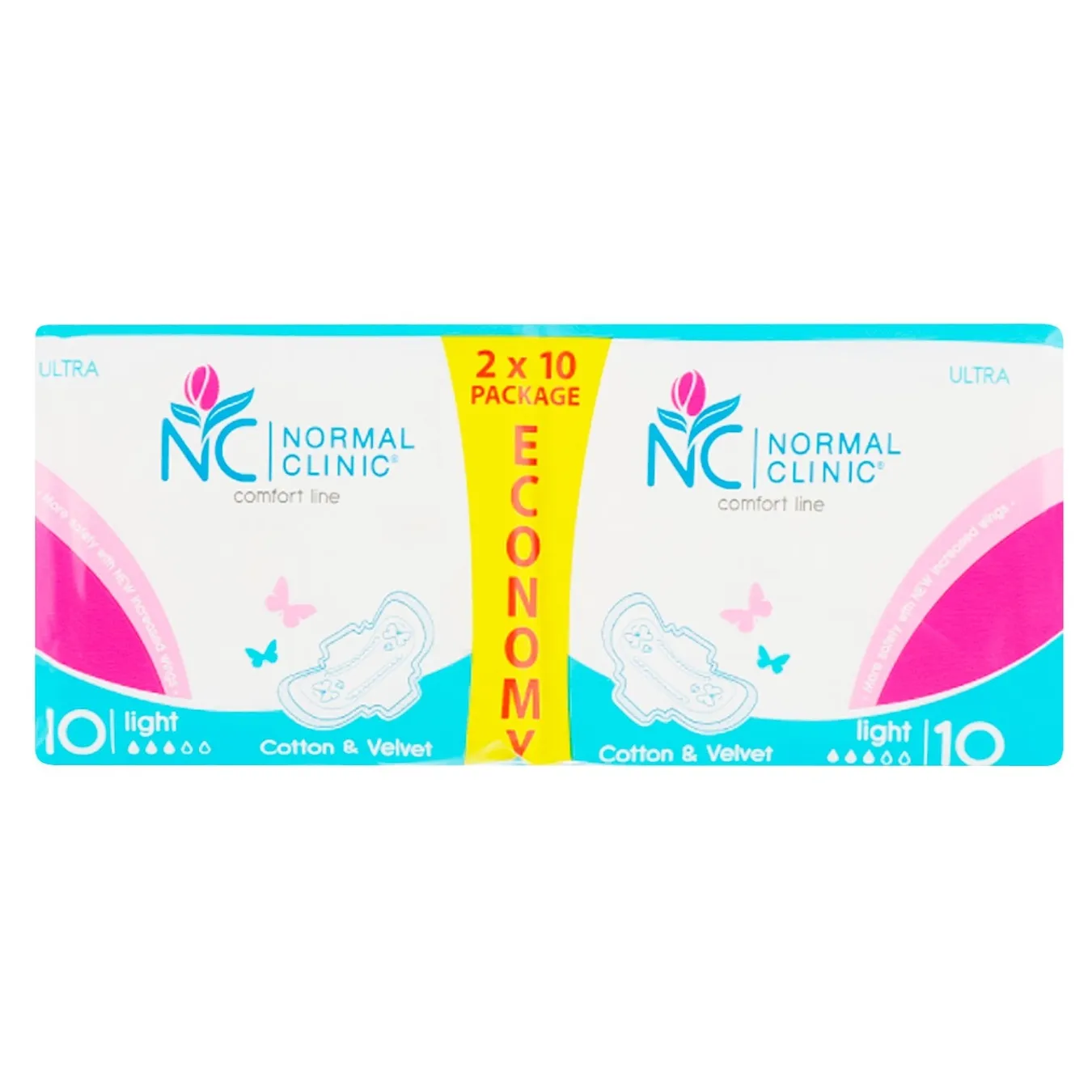 Прокладки гігієнічні Normal Clinic Ultra Cotton&Velvet 3краплі 20шт - Фото 1