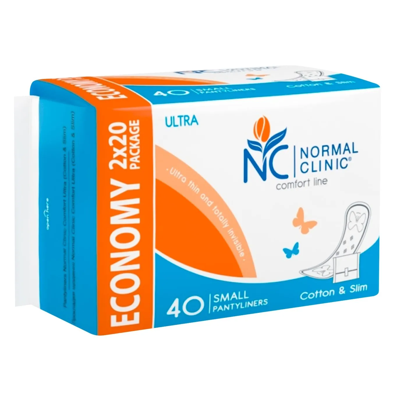 Прокладки щоденні Normal Clinic Ultra Cotton&Slim 40шт - Фото 1