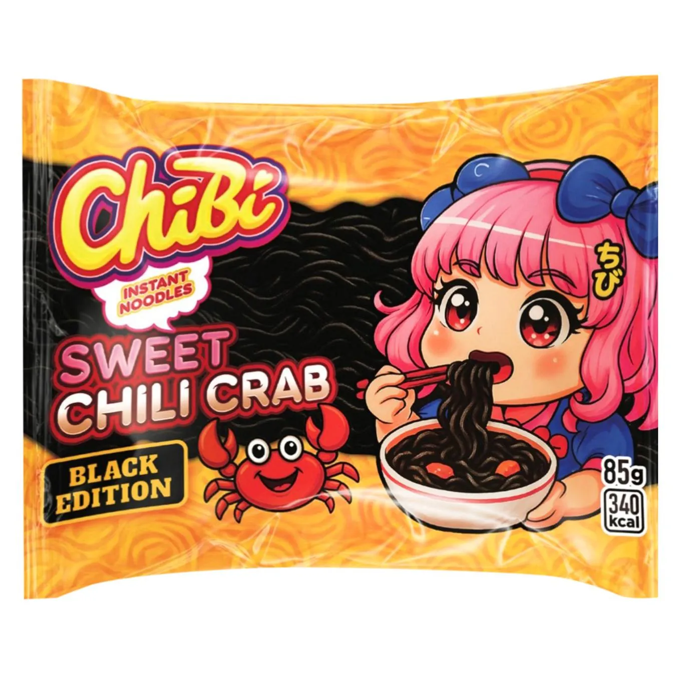 Вермішель ChiBi Sweet Chili Crab швидкого приготування 85г - Фото 1