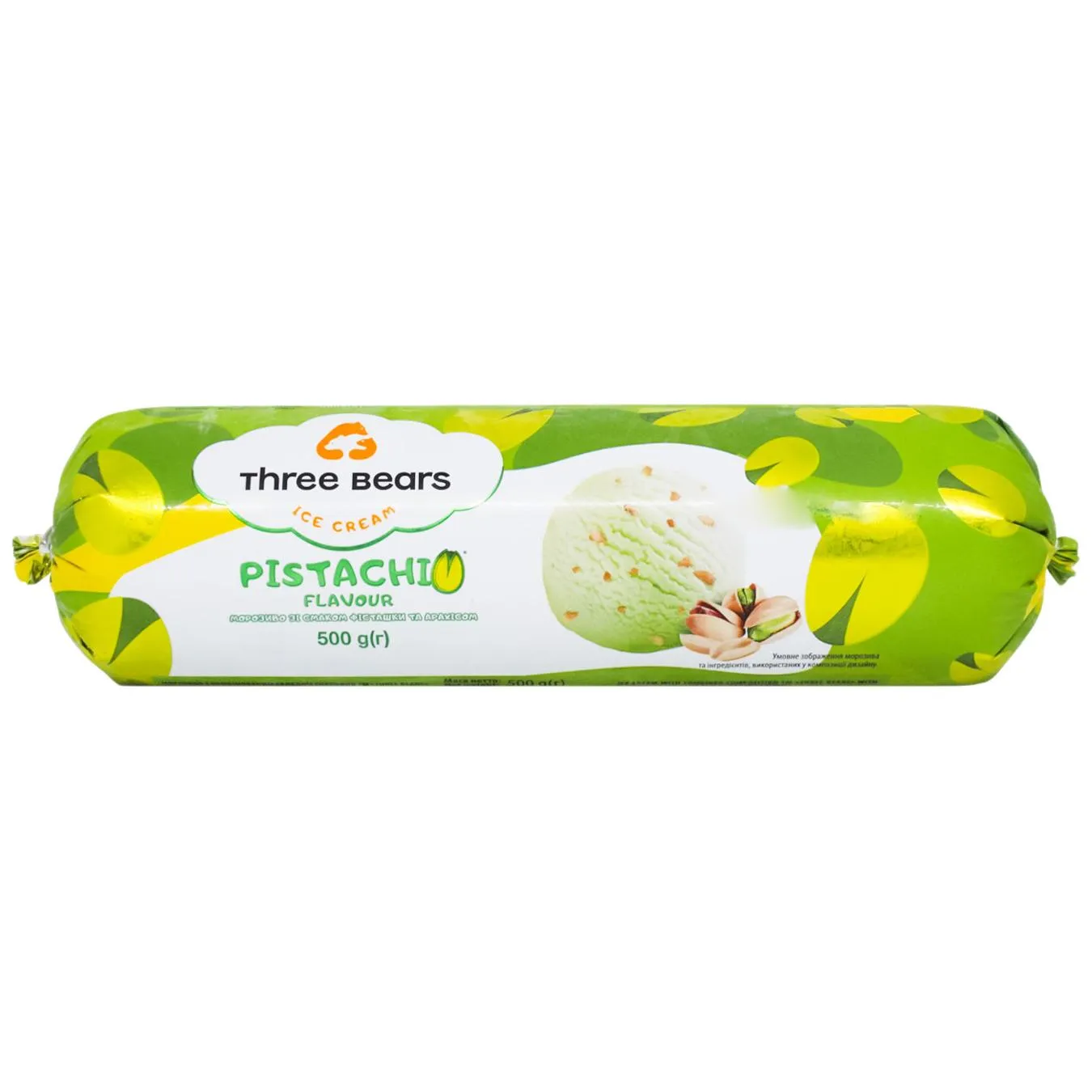 Морозиво Три Ведмеді "Фісташка" 500г п/е - Фото 1