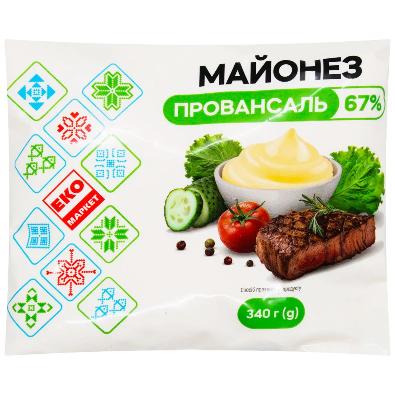 Майонез Еко Маркет Провансаль 67% 340г - Фото 1
