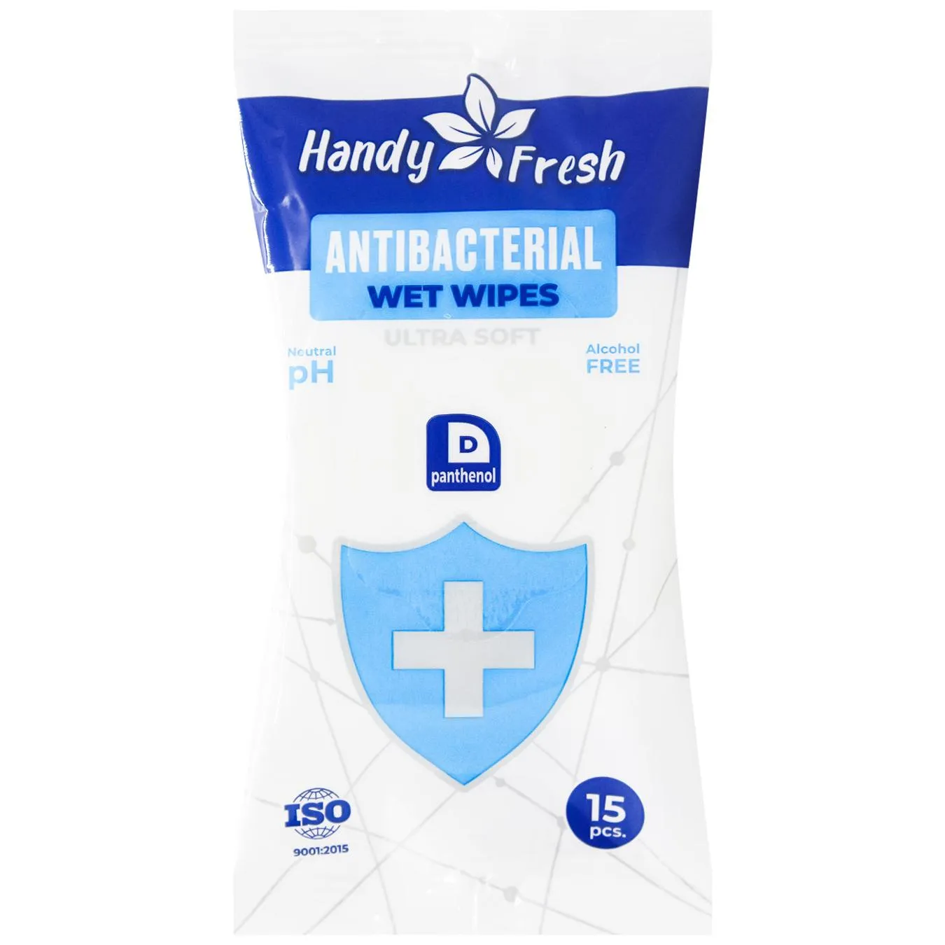 Серветки вологі Handy fresh Антибактеріальні 15шт - Фото 1