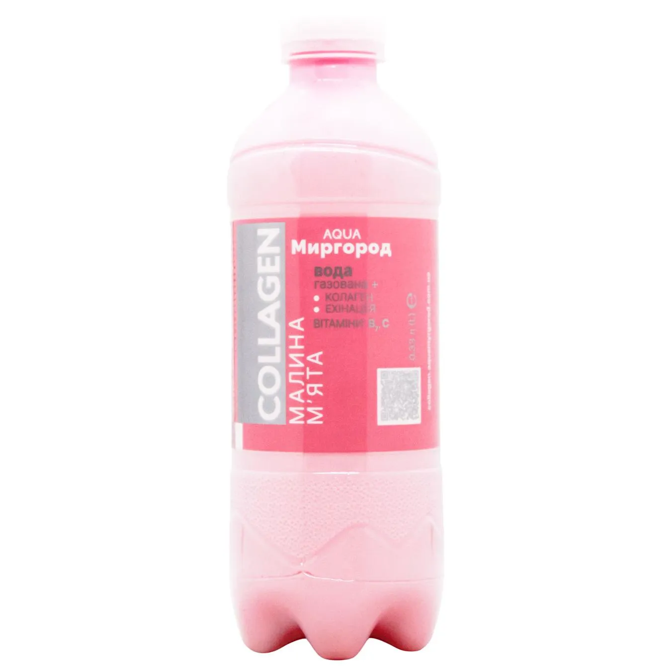 Напій газований Aqua Миргород Collagen зі смаком малини та м'яти 0,33л - Фото 1