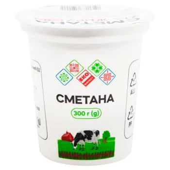 Сметана Еко Маркет 21% 300г - Photo 1
