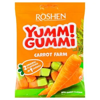 Цукерки Roshen Yummi Gummi Carrot Farm 70г - Фото 6