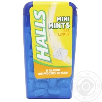 Льодяники Halls Mint mini зі смаком Цитрусових фруктів 12,5г - Photo 1
