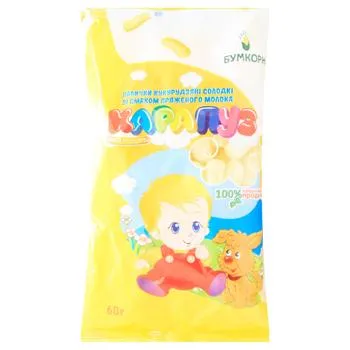 Палички кукурудзяні Бумкорн Карапуз пряжене молоко 60г - Photo 1
