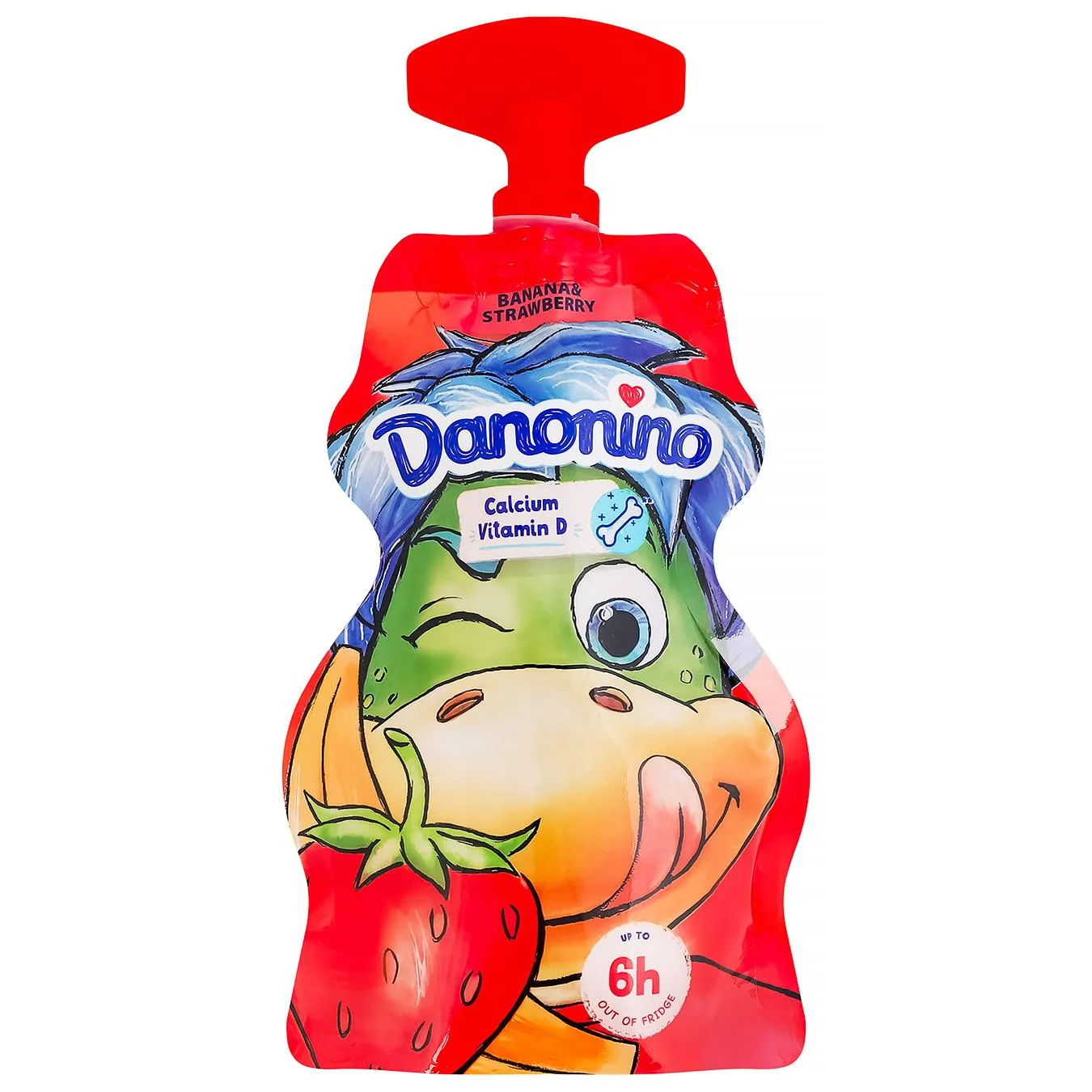 Йогурт Danonino полуниця-банан з кальцієм і вітамін D 2,1% 70г - Фото 4