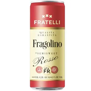 Напій винний ігристий Fratelli Fragolino Rosso червоний напівсолодкий 6-6,9% 0,33л - Photo 3