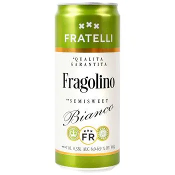Напій ігристий Fratelli Fragolino Bianco білий напівсолодкий 6-6,9% 0,33л - Photo 3