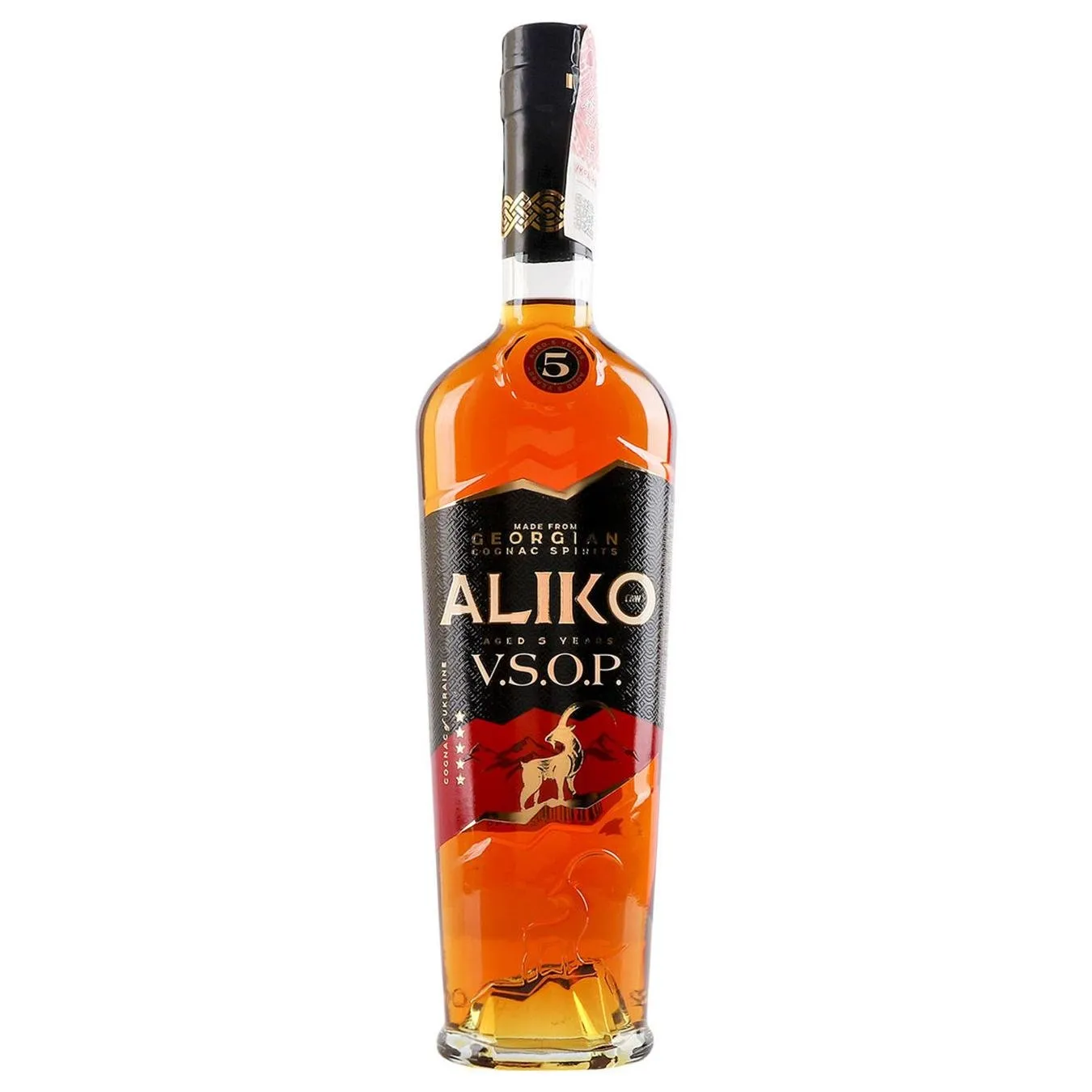 Коньяк України Aliko C&W V.S.O.P. 5 років 40% 0,5л - Фото 1