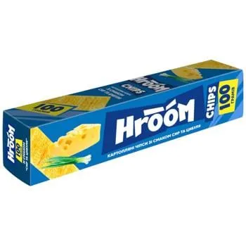 Чипси картопляні Hroom! XXL сир та цибуля 100г - Photo 3