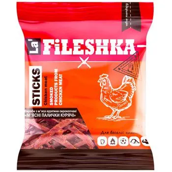 Снеки La Fileshka М'ясні палички курячі 45г - Photo 1