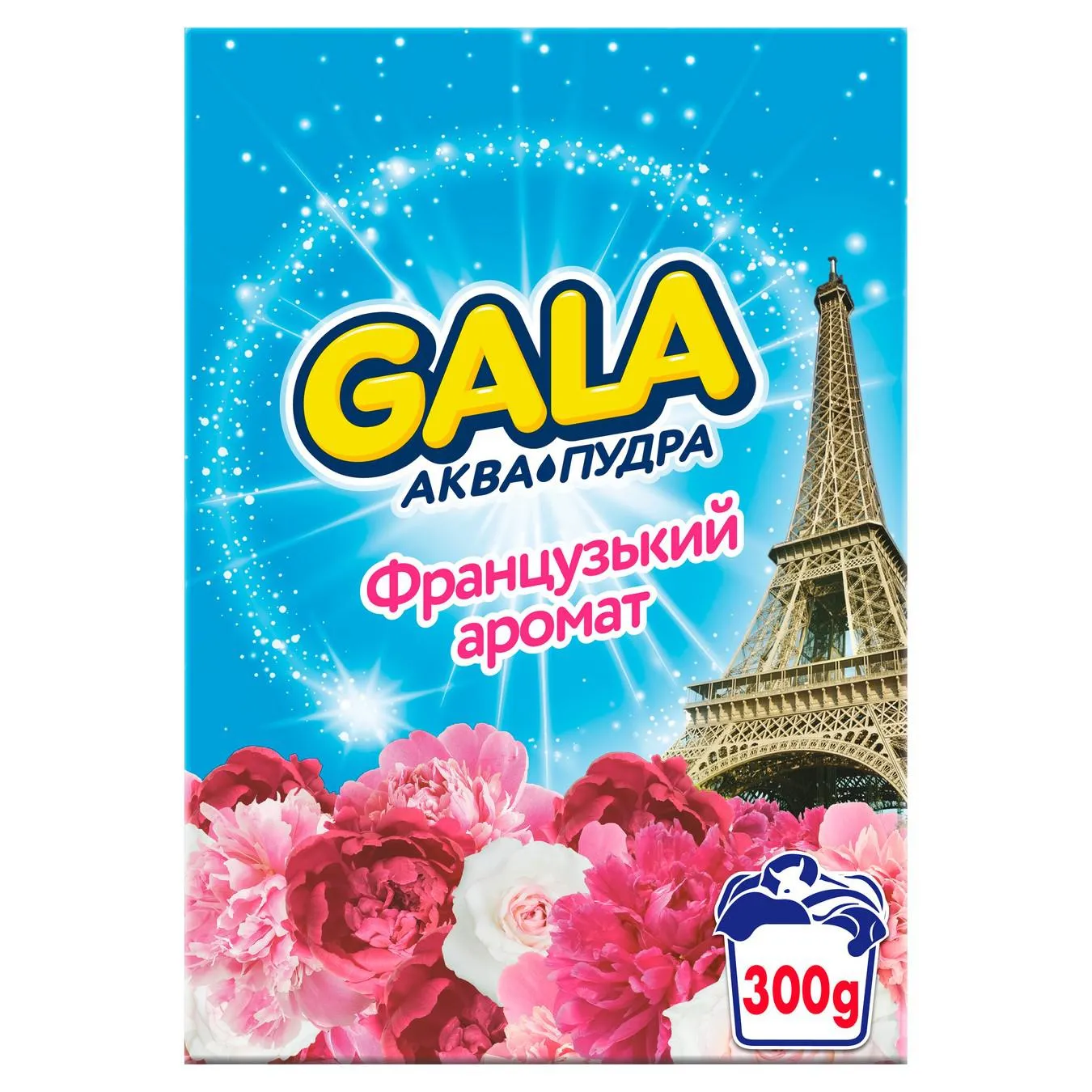 Пральний порошок Gala Аква-пудра Французький аромат для ручного прання 300г - Фото 8