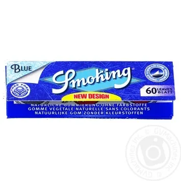 Папір Smoking Blue №8 Tree Free для самокруток 60шт - Photo 1
