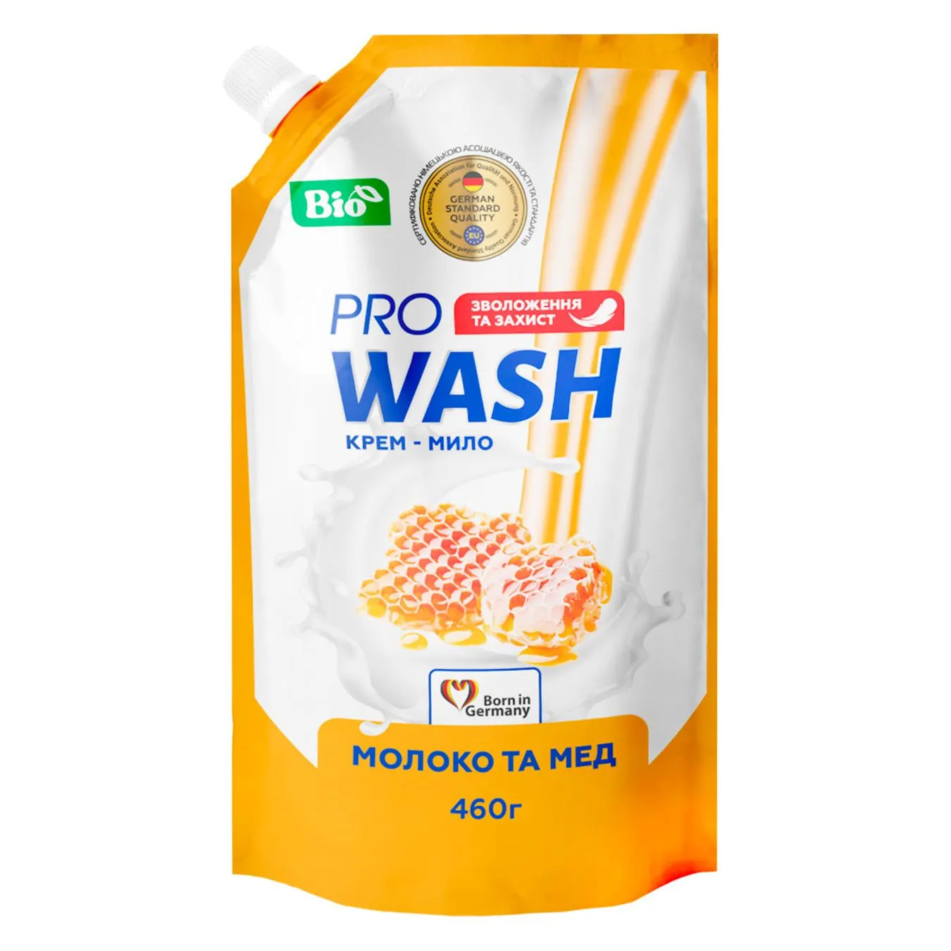 Крем-мило рідке Pro Wash Молоко та мед 460г - Фото 1