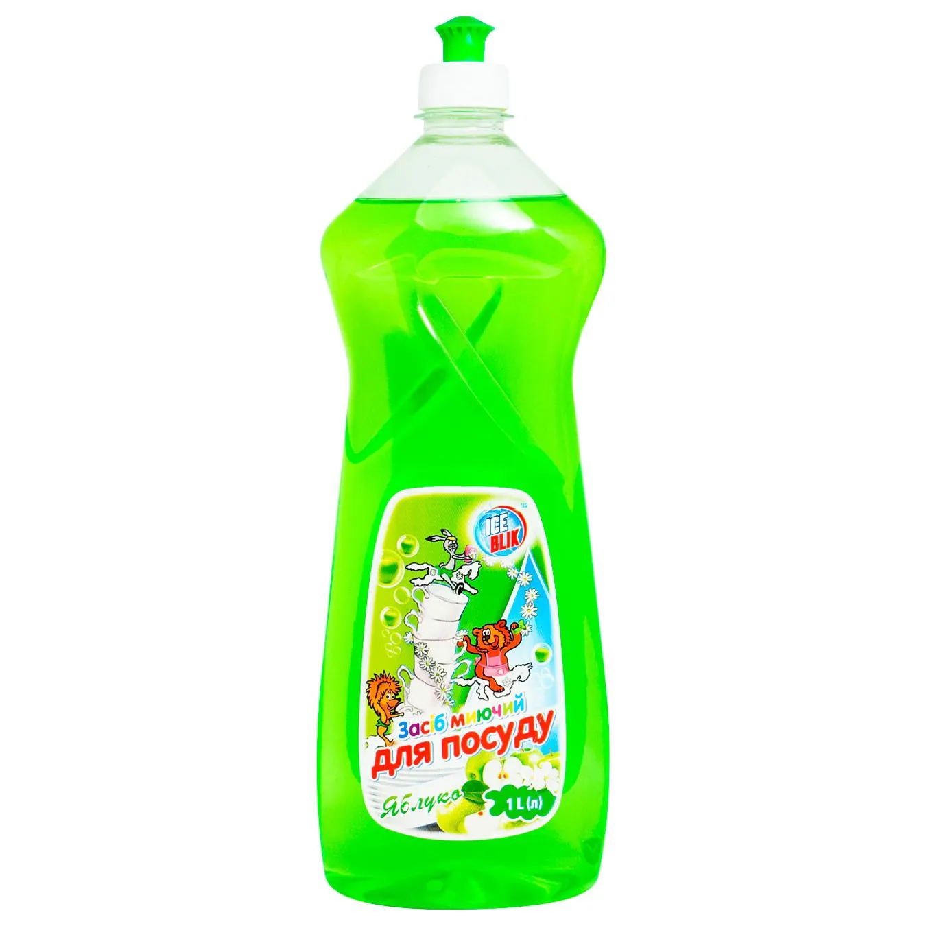 Засіб миючий для посуду Ice Blik Standart Яблуко 1л - Фото 1