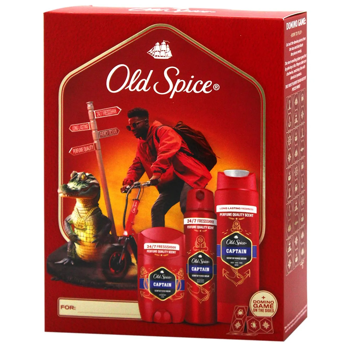Набір подарунковий Old Spice Urban Traveller Captain Гель для душу 250мл + Аер. дезТв. дез - Фото 1