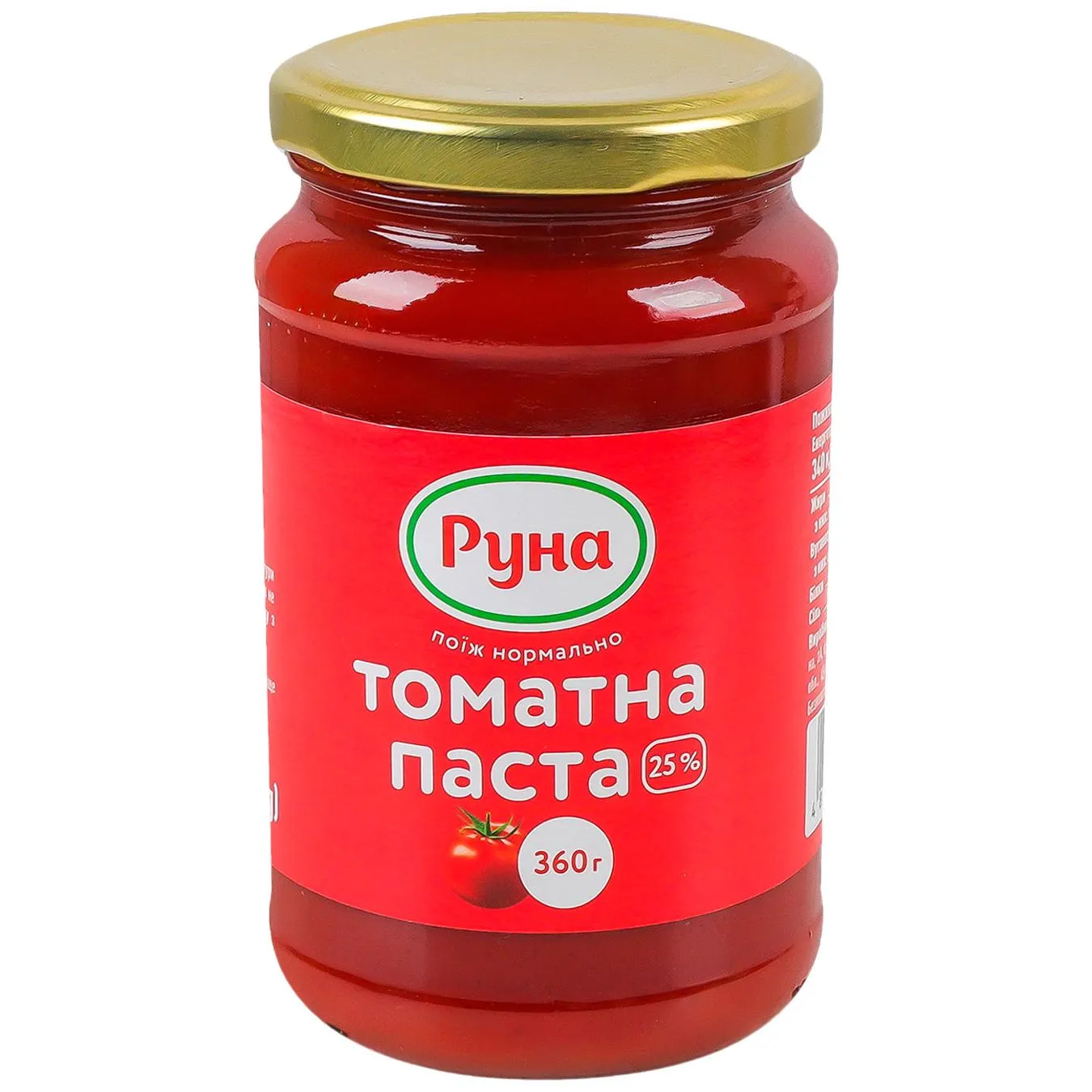 Паста томатна Руна 25% 360г - Фото 1