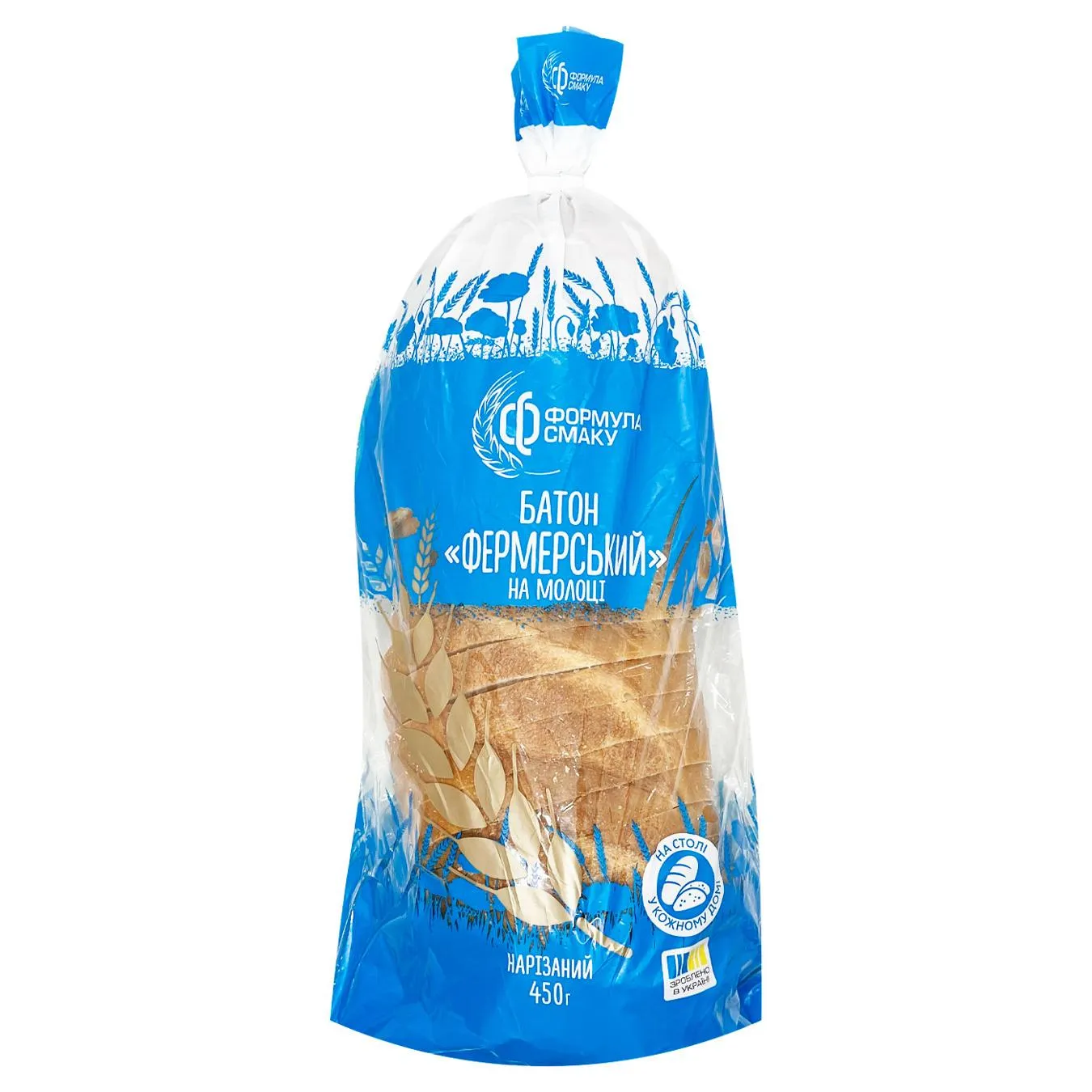 Батон Формула Смаку Фермерський нарізаний 450г - Фото 1