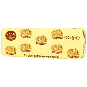 Продукт рослинно-вершковий Селянський 72,5% 400г - Фото 1