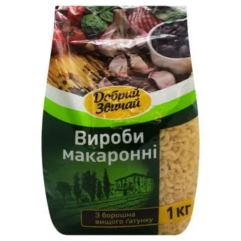 Макаронні вироби Добрий Звичай ріжки гладкі 800г - Photo 1