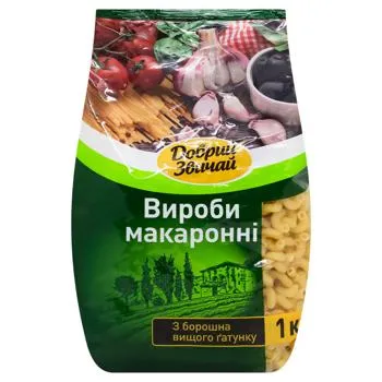 Макаронні вироби Добрий Звичай ріжки виті 800г - Photo 1