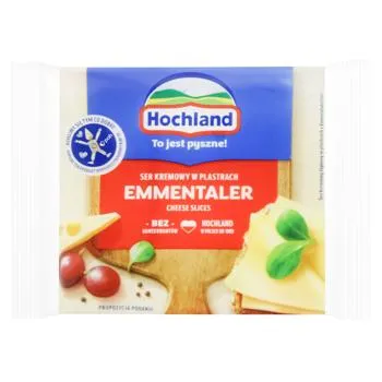 Сир плавлений Hochland Емменталер скибочками 40% 130г зображення