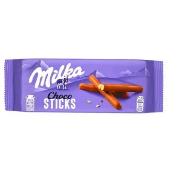 Печиво-палички Milka Lila Sticks в молочному шоколаді 112г зображення