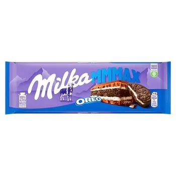 Шоколад молочний Milka зі шматочками печива Oreo 300г зображення