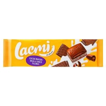 Шоколад молочний Roshen Lacmi Cocoa wafers milk&Choco fillings 235г зображення