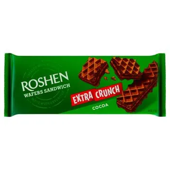 Вафлі Roshen Wafers Sandwich Crunch шоколад 142г зображення