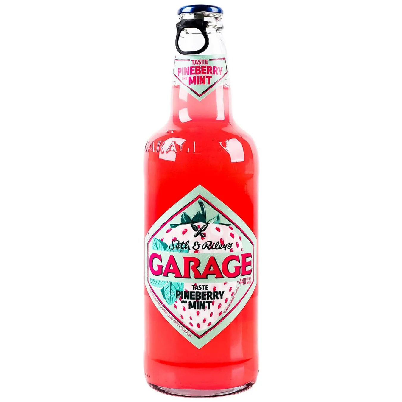 Пиво Seth&Riley`s Garage зі смаком білої полуниці та м'яти 4,4% 0,44л зображення