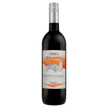 Вино Terra Italianica Rosso червоне напівсолодке 10,5% 0,75л зображення