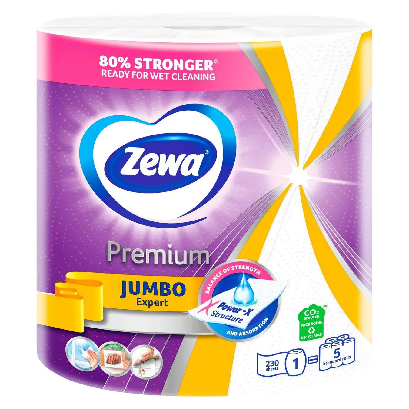 Рушники паперові Zewa Premium Jumbo тришарові зображення