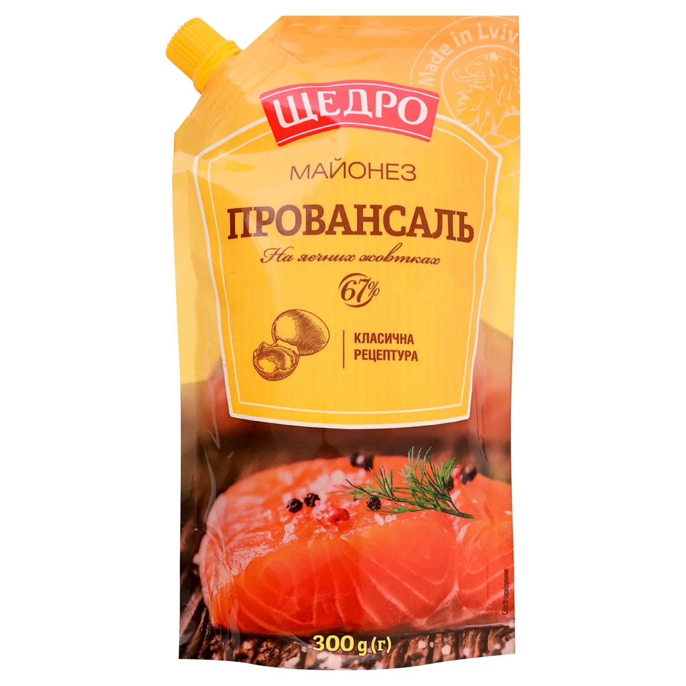 Майонез Щедро Провансаль 67% 300г зображення