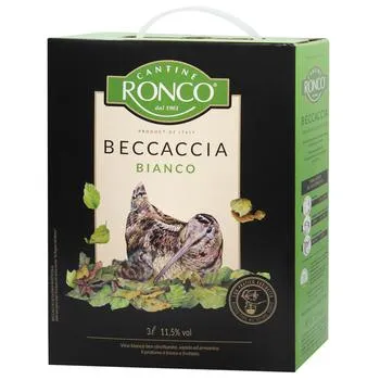 Вино Cantine Ronco Beccaccia Bianco біле сухе 11.5% 3л зображення