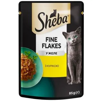Корм вологий Sheba Fine Flakes з куркою для котів 85г зображення