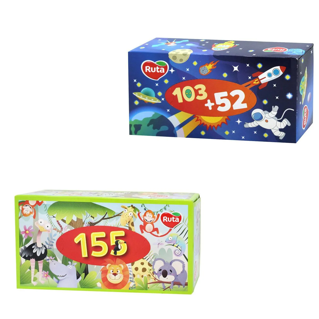 Серветки Ruta косметичні білі двошарові 155л зображення