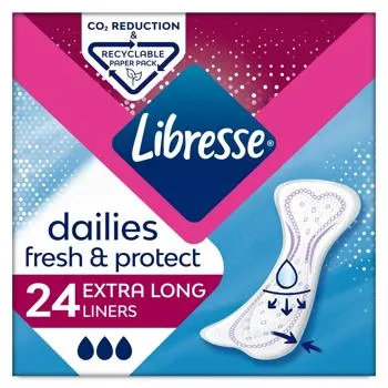 Прокладки щоденні Libresse Dailies Fresh extra long подовжені 24шт зображення