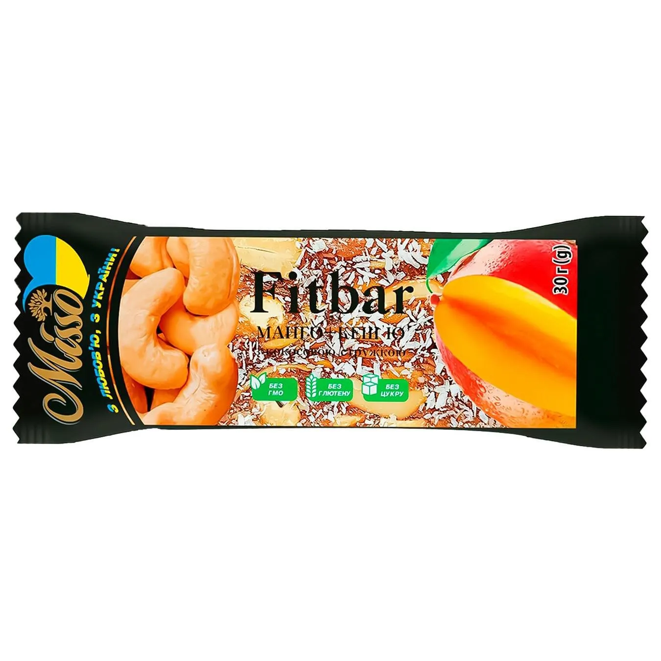 Батончик Misso Fitbar Манго + кеш’ю 30г зображення