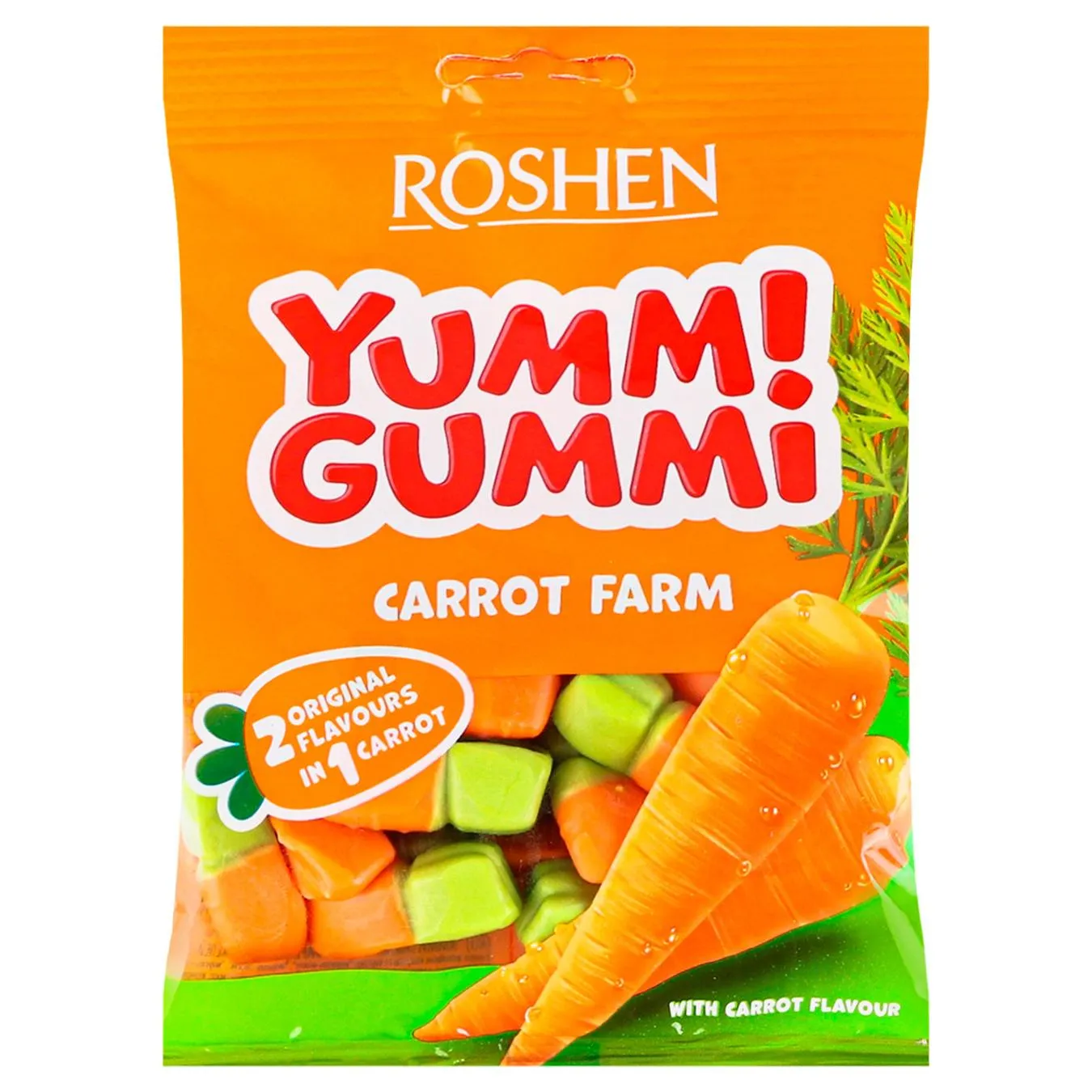 Цукерки Roshen Yummi Gummi Carrot Farm 70г зображення