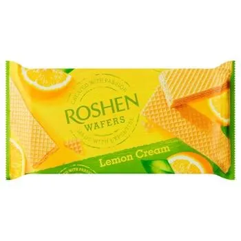 Вафлі Roshen Wafers Lemon Cream 216г зображення
