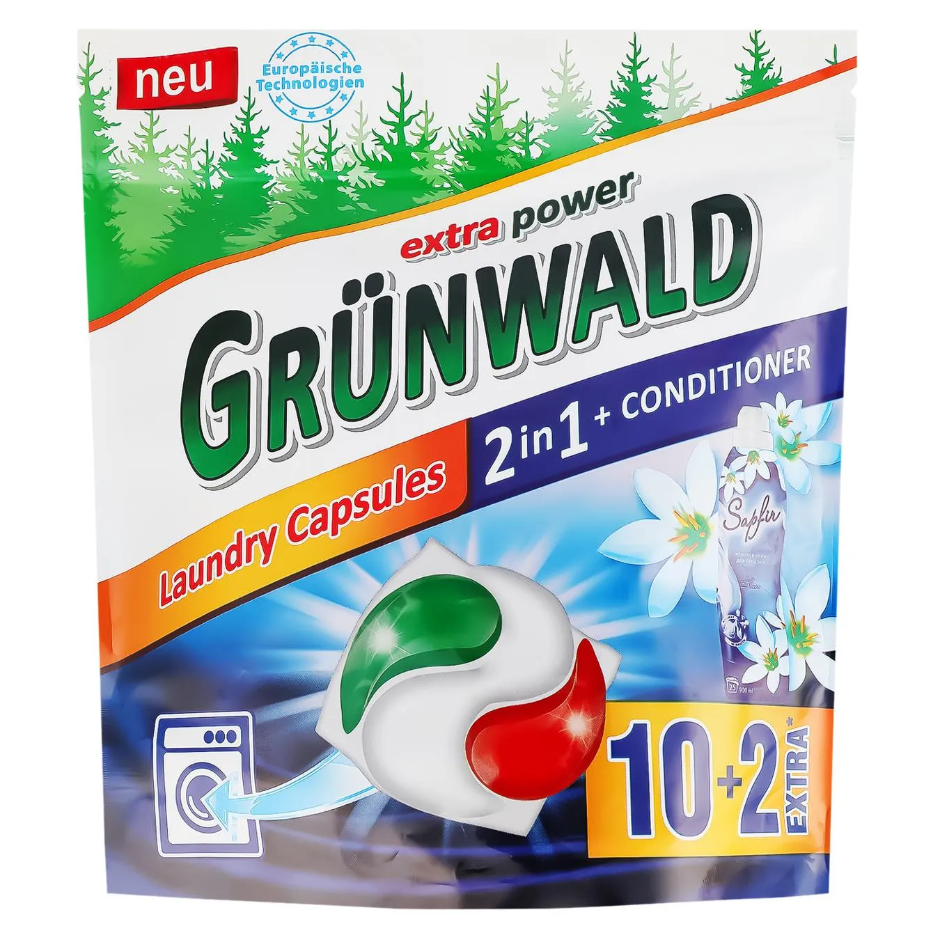 Капсули для прання Grunwald Universal 2в1 12шт зображення