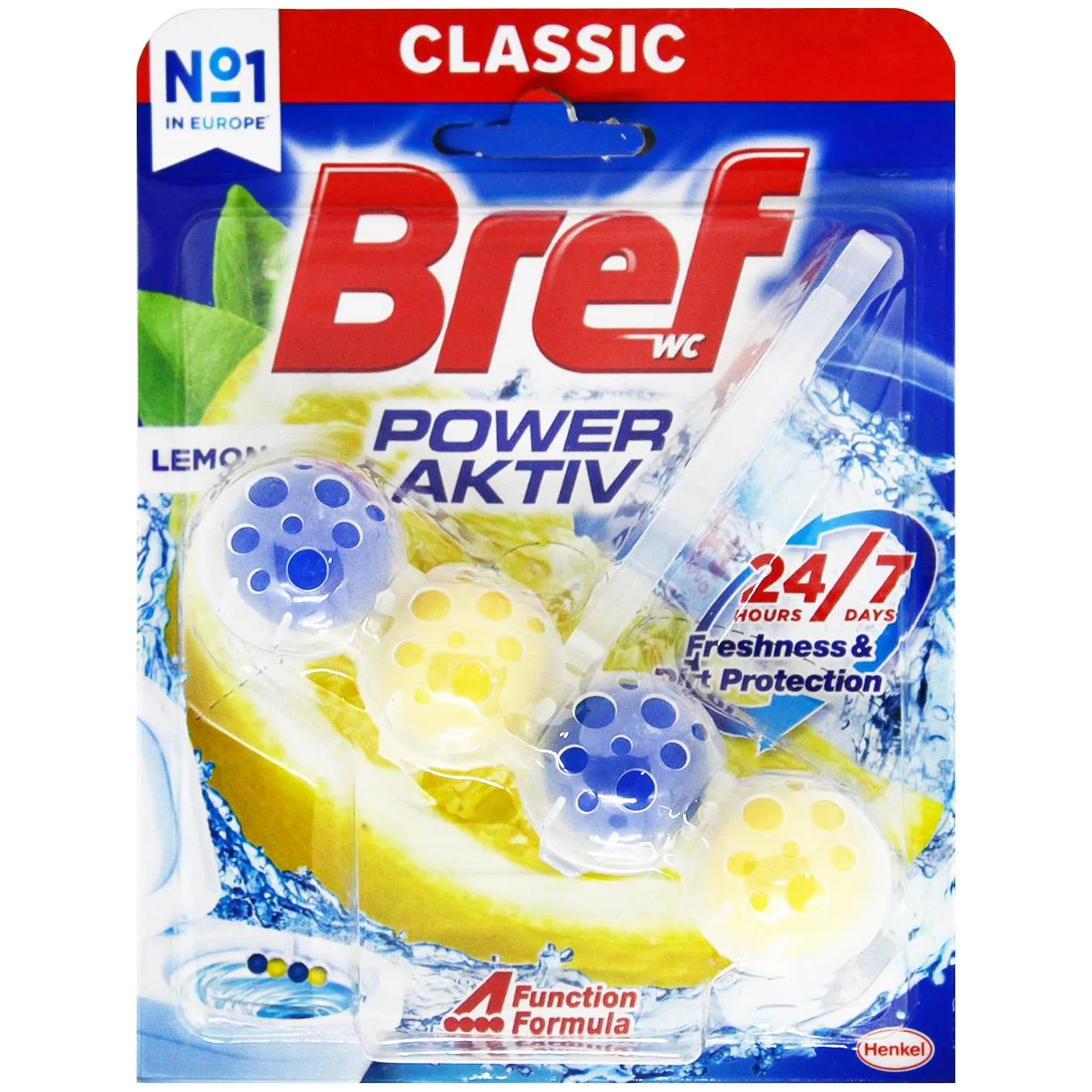 Блок для унітазу Bref Power Activ Лимон 51г зображення