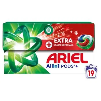 Капсули для прання Ariel Pods Екстрасила для виведення плям 19шт зображення