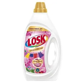 Гель для прання Losk Color Ароматерапія Аромат Малазійської квітки 1,35л зображення