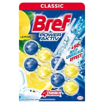 Блок для унітазу Bref Power Aktiv Лимонна свіжість 50г*2шт зображення